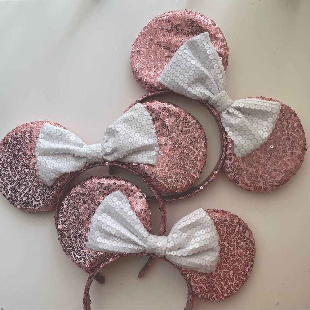 Minnie Mouse Ears | Rose Gold Sparkling
